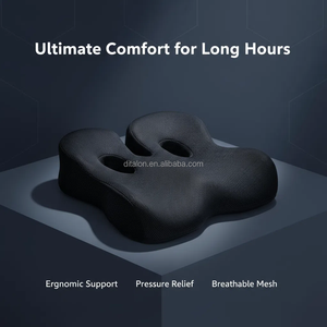 Cojín de Asiento de Espuma Viscoelástica de Alta Calidad con Soporte Lumbar, Funda Tejida de Malla 3D Transpirable para Silla de Ruedas, Coche, Silla de Escritorio, Adultos - Product Image 2