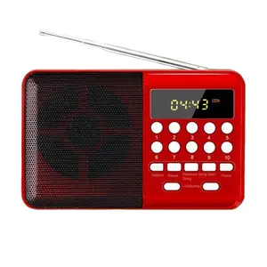 Radio portátil pequeña al por mayor, tarjeta enchufable de gran volumen, máquina de escucha de libros semiconductores, linterna multifunción de plástico - Product Image 6