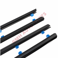 Juego de 4 Burletes Selladores de Moldura de Ventana para Honda Civic 2012 2013 2014 2015, Tira de Sello de Puerta Exterior en Negro