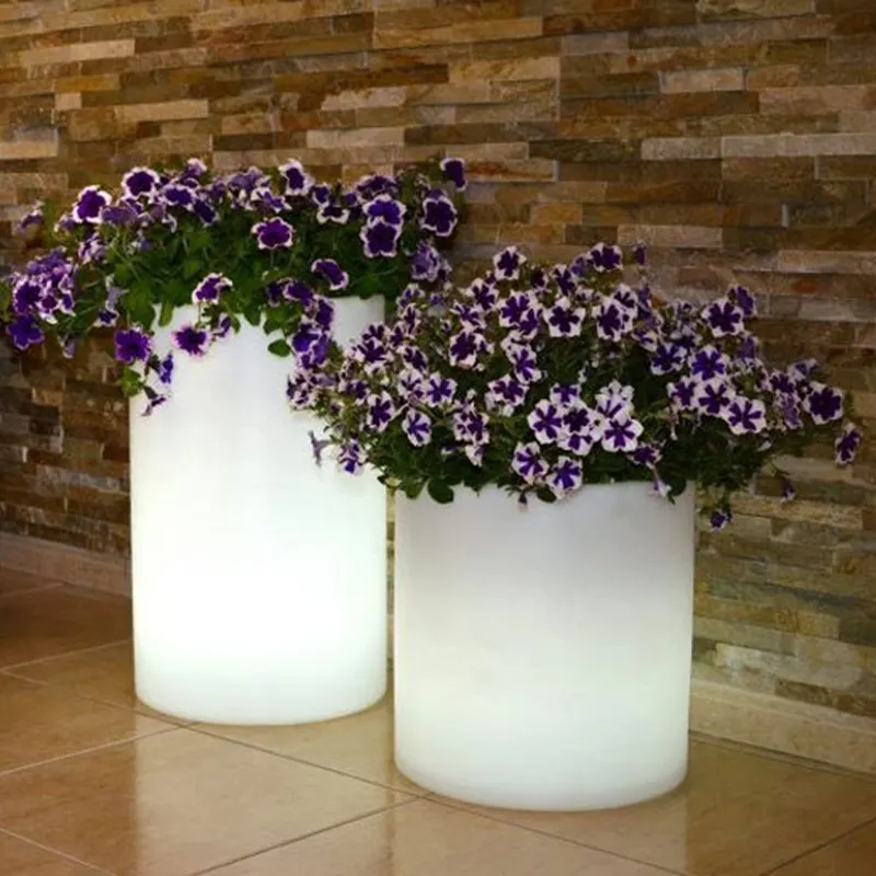 LED植木鉢ランププラスチックPE素材防水・防汚フロアテーブルランプ装飾用