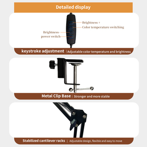 Đèn bàn đọc sách LED gấp gọn TD01, bảo vệ mắt, có cổng USB, đèn để bàn học tập di động, đèn kẹp bàn dài - Product Image 5