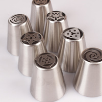 Lot de 20+ douilles russes en métal pour décoration de gâteaux, embouts à crème en forme de tulipe, outils de pâtisserie écologiques pour la décoration alimentaire