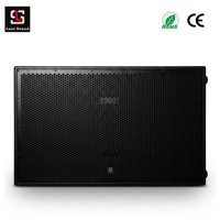 Système de haut-parleurs audio professionnels avec caisson de basses de 3000 W de puissance de pointe, double caisson de basses de 18 pouces, ligne de basses active, étanche, 4 ohms