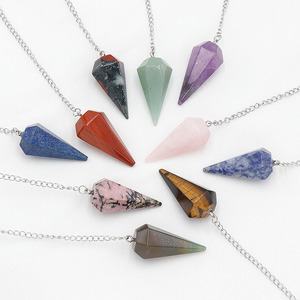 Tự nhiên Rose Quartz pha lê con lắc mặt điểm đá Quý Chữa bệnh con lắc - Product Image 4