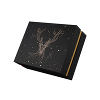 Boîte cadeau personnalisée avec logo, en papier fantaisie, deux pièces (couvercle et base) avec col