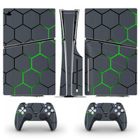 Autocollant pour PS5 Slim Digital Edition, ensemble complet de protection en vinyle, film adhésif pour console et manette PS5 Slim