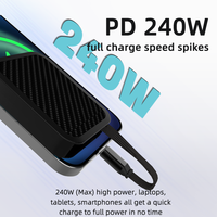 Chargeur 240W 5A Original Prise en Charge Super Charge Rapide Type C vers Type C Câble USB de Données pour Téléphone Portable