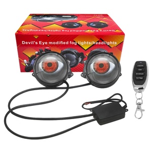 Lente de Proyector Decorativa de Ojos de Demonio Macon de 12V y 3 Pulgadas con Ocho Patrones, Accesorios para Automóviles, Proyector Frontal de Ojos de Demonio - Product Image 2