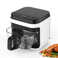 Nouvelle Friteuse à Air Intelligente en Verre Borosilicate Non Toxique avec Écran LCD Numérique, Four Électrique pour Usage Domestique – Vente en Gros