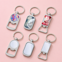 Porte-clés vierge en métal pour sublimation, ouvre-bouteille en acier inoxydable pour sublimation