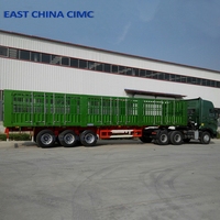 3 essieux 4 essieux 60 tonnes 80 tonnes mur latéral clôture semi-remorque Transport d'animaux Cargo Stake camion remorque à vendre