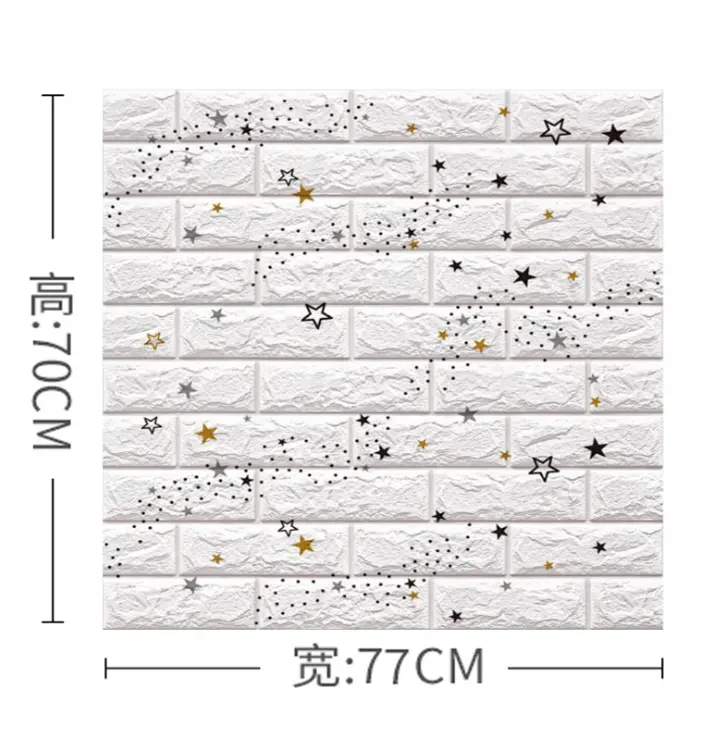 Sound proof foam tiles wall panels 3d wallpaper