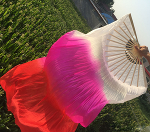 100 Colores, Velos de Seda Largos para Danza del Vientre, Velos de Bambú 100% Seda, Ropa de Danza, 1.2 metros, 1.5M, 1.8M, OEM - Product Image 4
