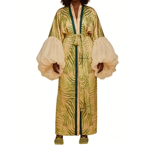 Cárdigan de Mujer para Vacaciones en la Playa, Camisa con Mangas de Campana, Estampada, Estilo Playero - Product Image 3