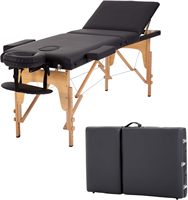 Portable et pliable robuste de haute qualité hauteur réglable jambes en bois Spa Table de Massage lit