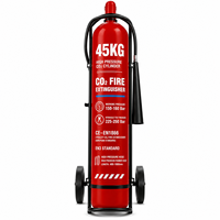Extincteur portable en acier allié CO2 de 45 kg, certifié CE, avec personnalisation OEM pour la sécurité incendie des entrepôts et des installations industrielles