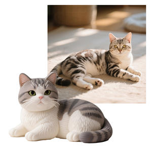 Statues d'animaux 3D personnalisables, modèles variés, adorables, services artisanat à valeur commémorative - Product Image 1