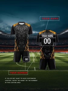 ชุดเสื้อแขนสั้นและกางเกงขาสั้นแบบกำหนดเองได้ ชุดเสื้อฟุตบอล โรงงานผลิตเสื้อผ้า รับสั่งทำได้ f10 - Product Image 3