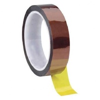 Cinta Eléctrica de Poliimida Ámbar 98C-1 con Adhesivo de Silicona, 2.6 mil (0.066 mm) de Grosor, para Enmascarar, con Núcleos de 3 Pulgadas Incluidos