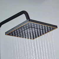 Ensemble de douche thermostatique multifonction moderne en aluminium poli, avec douchette à pression et jet pulvérisateur