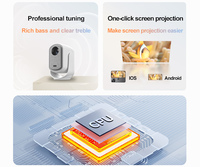 Veacine T6PLUS Produit intelligent Mini projecteur portable LED 1080P Support Home cinéma 230 ANSI Lumens 8G WiFi6 Mise au point