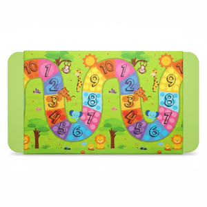 160x140x0,7 cm Tapis de jeu double face XPE pour bébé-Mousse imperméable et non toxique enroulable Numéro coloré Route-Vert - Product Image 1