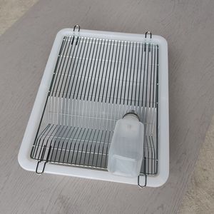 Sürüngen Fare Yetiştirme Küvetleri Nefes Alabilen Sağlam Paslanmaz Çelik Kafes Çıtçıtlı Plastik Tepsi Kutusu Laboratuvar Hayvanı Barınağı için - Product Image 1