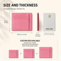 Dompet Kartu Wanita Warna Cerah Multi-Slot Tipis Ringkas Bahan Kulit PU Premium Penutup Magnetik Ketebalan Dapat Disesuaikan