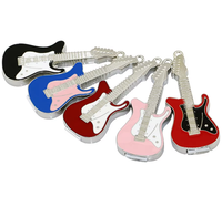 USB Flash Drive Gitar Logam Bentuk Kustom 2.0 4GB-128GB Baru Penghemat Data Cepat Garansi 3 Tahun Hadiah Promosi