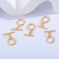 Nouveau produit fermoirs OT à bascule plaqués or 18 carats pour la fabrication de bijoux à bricoler soi-même colliers connecteurs attaches Bracelets crochets accessoires