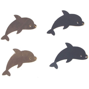 Genuine Leather Artistic <b>Bookmarks</b>, Creative <b>Bookmark</b> Gifts, DIY Dolphin Divider Labels, Advertising <b>Bookmarks</b> - Product Image 1