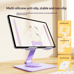 Soporte para tableta con disipación de calor, diseño de conejo, ajustable en múltiples ángulos, estable, antivibración, para teléfono móvil y tableta - Product Image 2