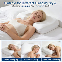 Ergonomisches Cloud-Memory-Foam-Kissen Kontur-Nackenstützkissen für Rücken-, Seiten- und Bauchschläfer