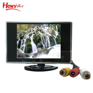 3,5 zoll Auto Dach Montieren Rückspiegel TFT LCD Monitor Display Mit Mini TV Mit <span class=keywords><strong>2</strong></span> Video Eingang - Product Image 1