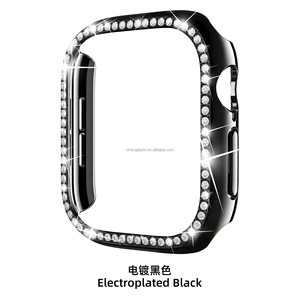 Coque de protection PC anti-choc ajourée avec strass pour <span class=keywords><strong>Apple</strong></span> <span class=keywords><strong>Watch</strong></span> Series 12 <span class=keywords><strong>SE</strong></span> 42MM 46MM, accessoires pour boîtier de montre I <span class=keywords><strong>Watch</strong></span> Series 12 - Product Image 1