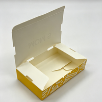 Boîte à collation pliable écologique en carton, personnalisable avec logo en relief et dorure à chaud, pour l'emballage de riz et biscuits – Vente directe usine