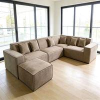 Hochwertiges modernes modulares Kompressionssofa-Set, einfache und komfortable Wohnzimmermöbel, ideal für Villen und Apartments.