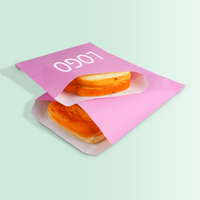 Grande Vente : Sac en Papier Kraft Rose Biodégradable Ingresable avec Logo Personnalisé pour l'Emballage de Mini Donuts, Biscuits et Chocolats
