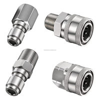 MAXIWORLD Raccord rapide en acier inoxydable 3/8" NPT, adaptateur mâle-femelle, accessoires pour nettoyeur haute pression, raccords de tuyau