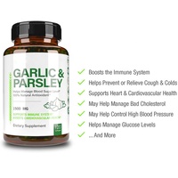 Capsules molles d'extrait d'huile d'ail sans odeur de 1500 mg et de persil pour produits de beauté pour adultes