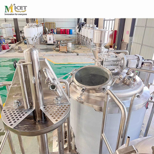 <span class=keywords><strong>Machine</strong></span> de brassage de <span class=keywords><strong>bière</strong></span> automatique à 4 cuves en acier inoxydable, contrôlée par PLC, chauffée à la vapeur, 400L - Product Image 4