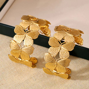 Custom Luxury 316L Stainless Steel 14k 18k Pvd Gold Plated Women's Fashion <b>Bracelet</b> & <b>Bangles</b> Fashion Cuff <b>Bracelets</b> for Women - Product Image 6
