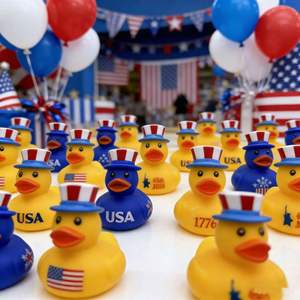 250 Anniversary Independence Day Children's Plastic <b>Bath</b> Pinch Call Squeeze Sound Role-playing Water-playing Promotional Gift - Product Image 3
