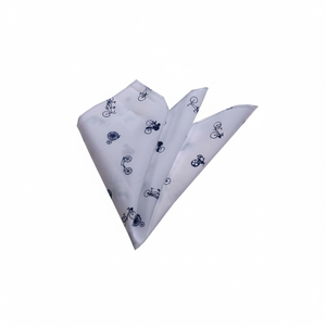 Mouchoir de cou à motif de vélo blanc - Product Image 2