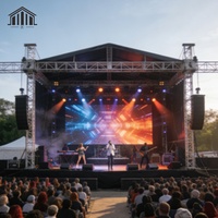 Système d'exposition extérieur sur mesure en aluminium 6061 T6 avec structure en treillis pour festival