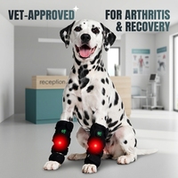 Enveloppe de thérapie par lumière rouge EURVET pour vétérinaires, attelle LED infrarouge portable pour chien pour soulager les douleurs articulaires