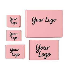 Customizable Pink Rigid Gift <b>Boxes</b> Rectangle Art Paper UV Logo Offset Printing Craft Packaging - Product Image 1