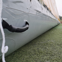 Panneau publicitaire gonflable flottant sur l'eau de haute qualité, taille personnalisée, 45 m * 4 m, pour l'extérieur