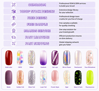 Fengshangmei Nouveaux Autocollants Adhésifs pour Ongles en Gel Couverture Complète, Conception Professionnelle, Matériau ABS, DIY