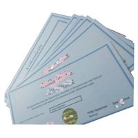 Papier filigrane de sécurité, estampage à chaud, impression hologramme, certificat en fibres UV